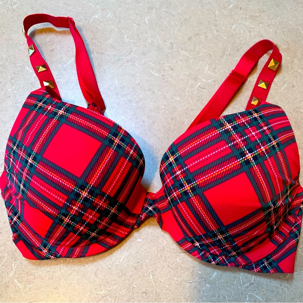 Victoria’s Secret 32B red plaid bra
